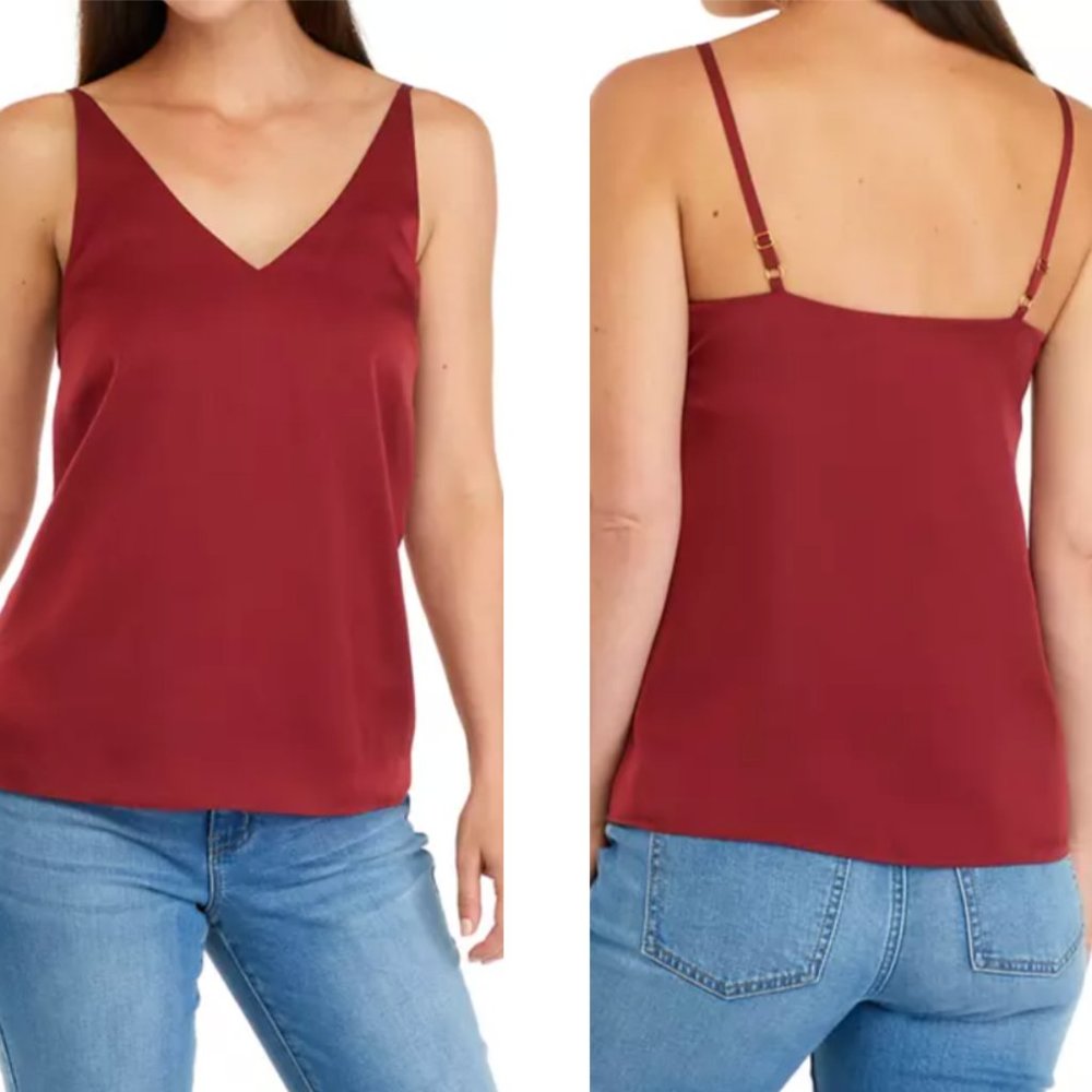 Bilmore Sleeveless Satin V-Neck Cami sz2XL